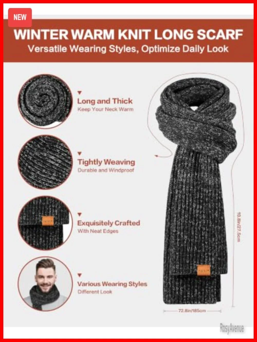 Winter Hat Gloves Scarf Set, Touchscreen Gloves, Beanie and Scarf, 3 in 1 Warm